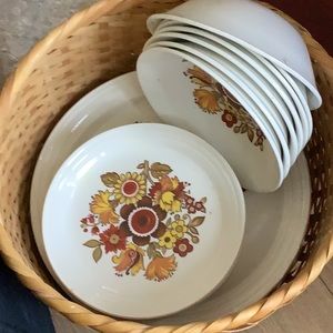 Vintage Myott FESTIVAL Side or Salad Plate Set of 23 pcs set